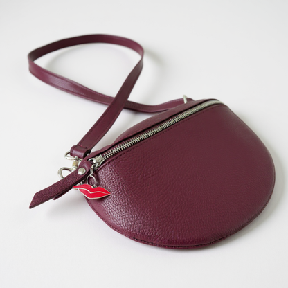 Burgundy cross body bag