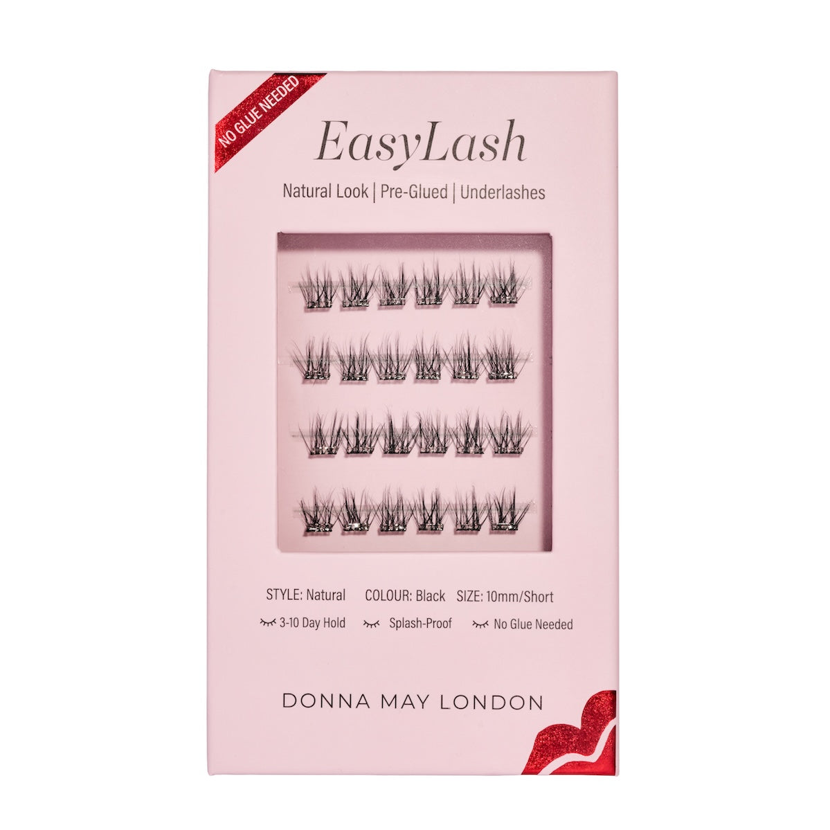 Easylash (10mm)  - Shorter Length, Pre-glued, Underlashes - Black