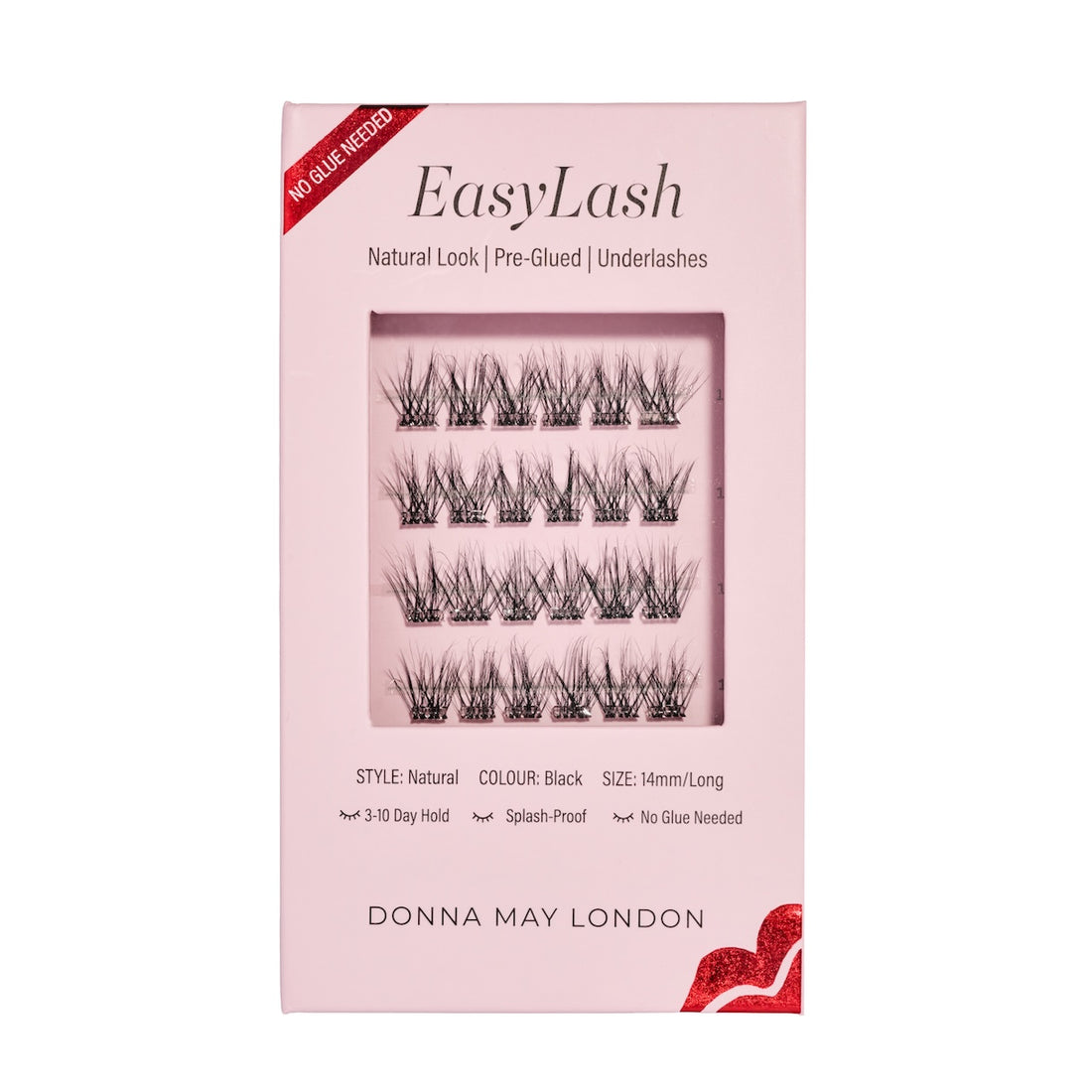Easylash (14mm)  - Longer Length Pre-glued, Underlashes - Black