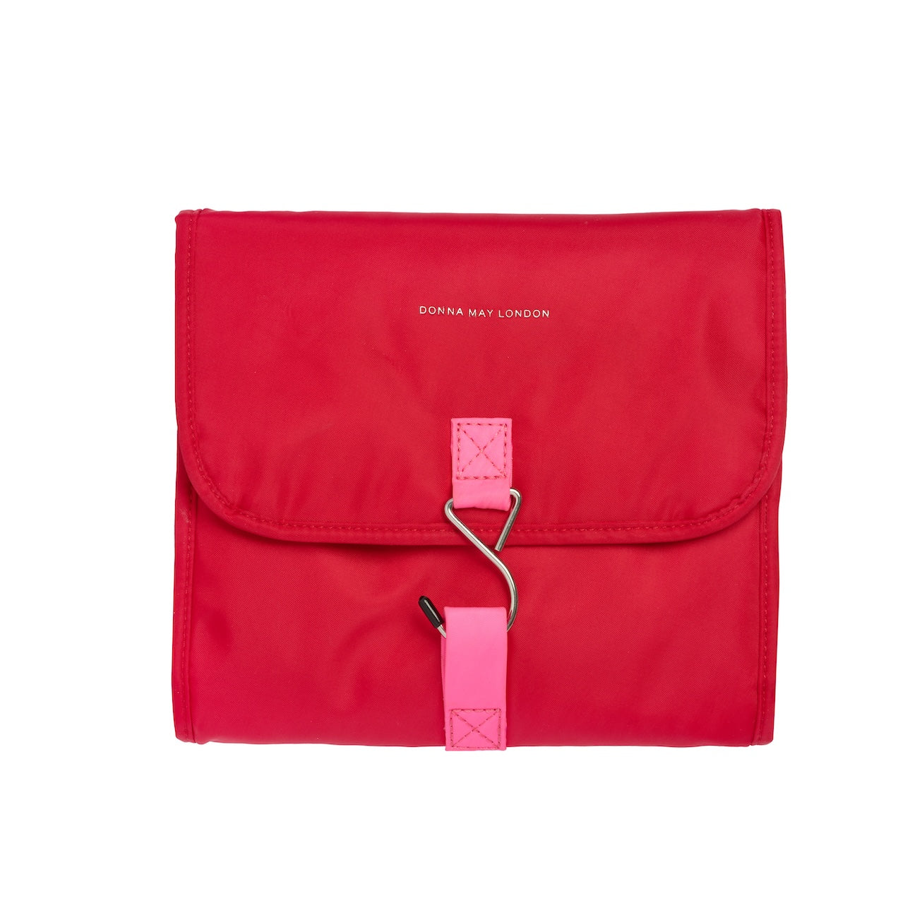 hanging wash bag in red