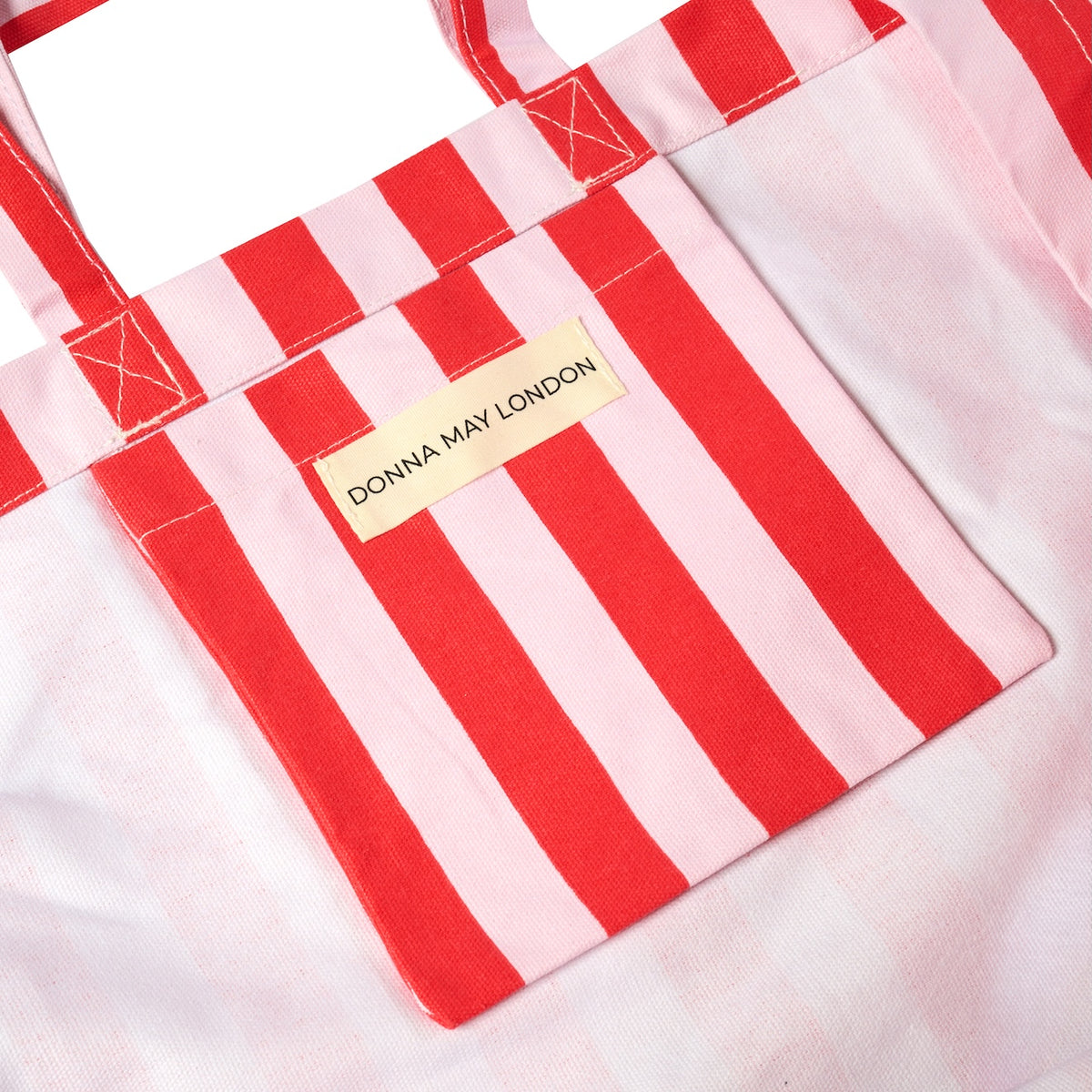XL Tote bag in rec &amp; pink