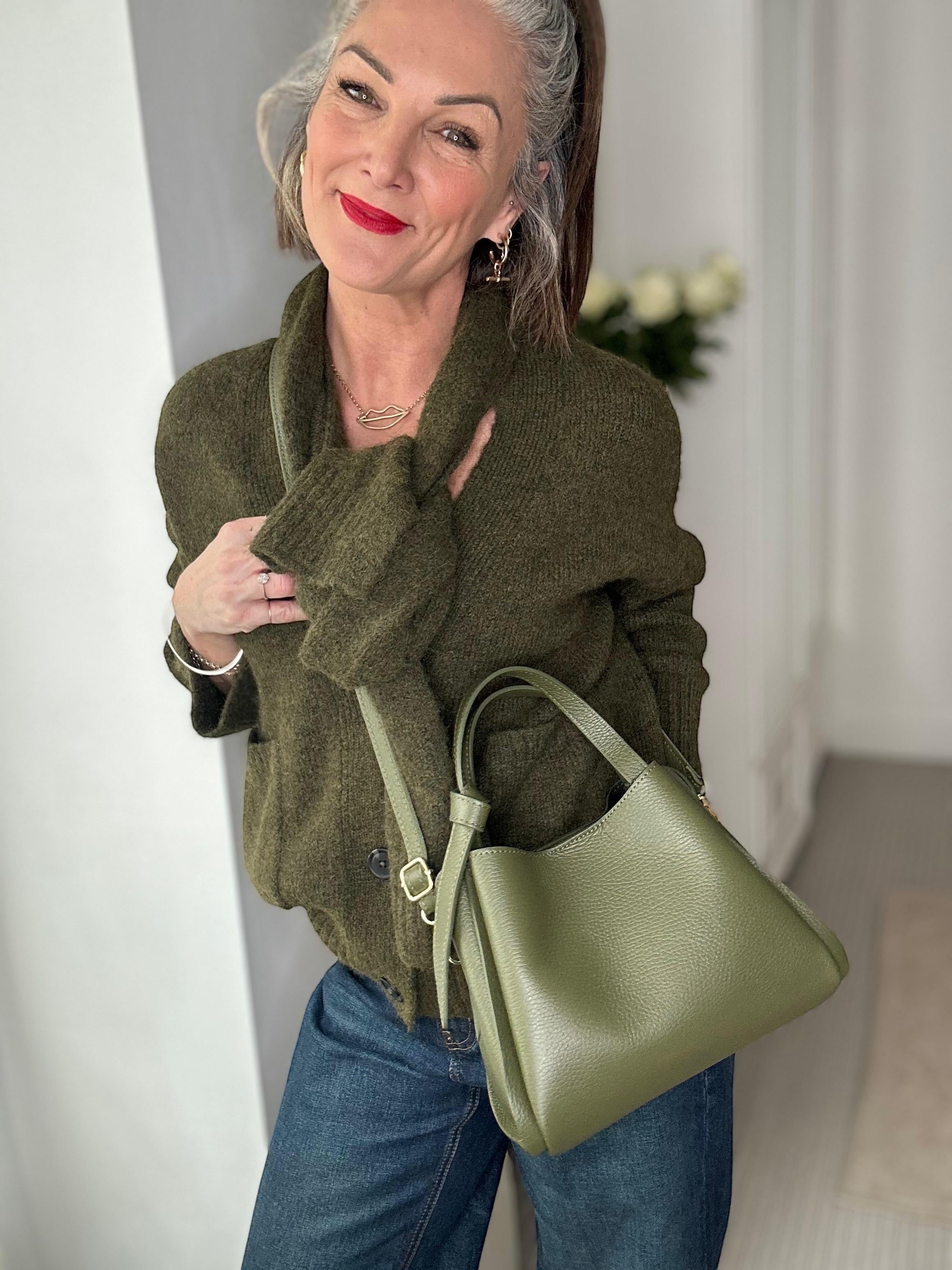 Bow Bag in Olive Green - The Everyday Luxe Mini Tote