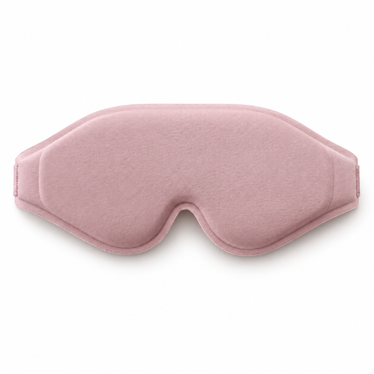 Front view of the Donna May London EasySleep contoured sleep mask in blush pink