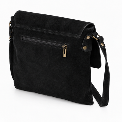 The Everyday Italian Suede Bag in Black