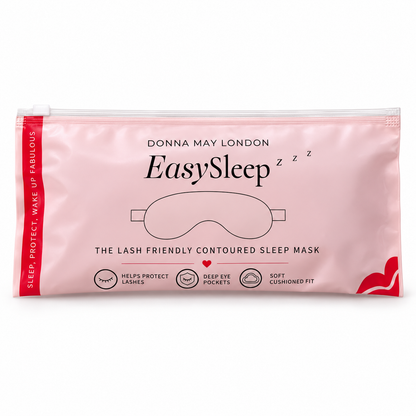 Donna May London EasySleep packaging for the lash-friendly contoured sleep mask