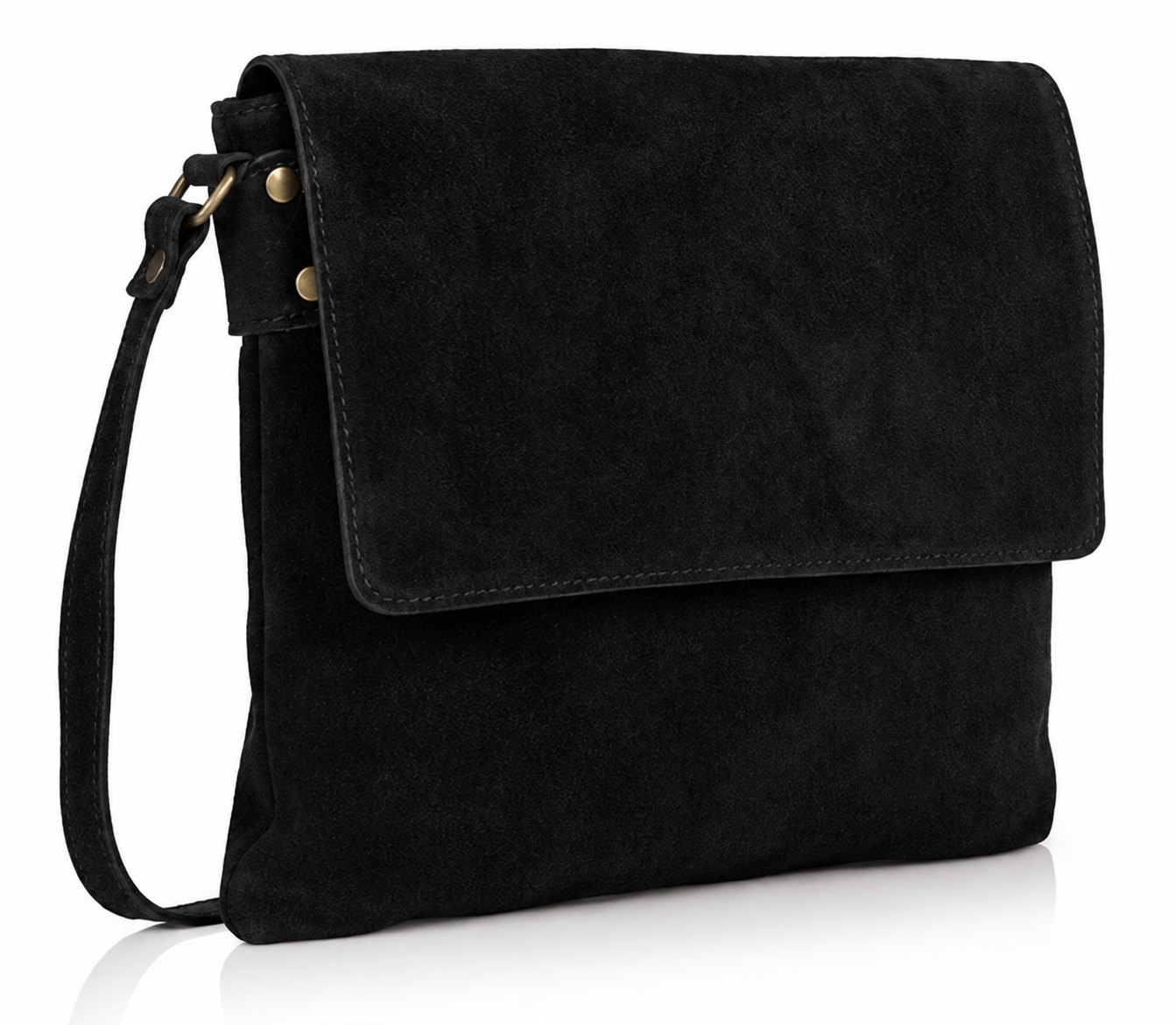 The Everyday Italian Suede Bag in Black