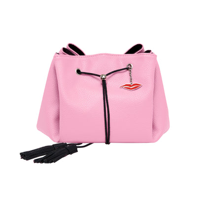 Lay Flat Makeup Bag in Peony Pink