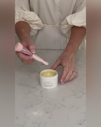 Double Ended Facial Cleanser Brush with Scoop