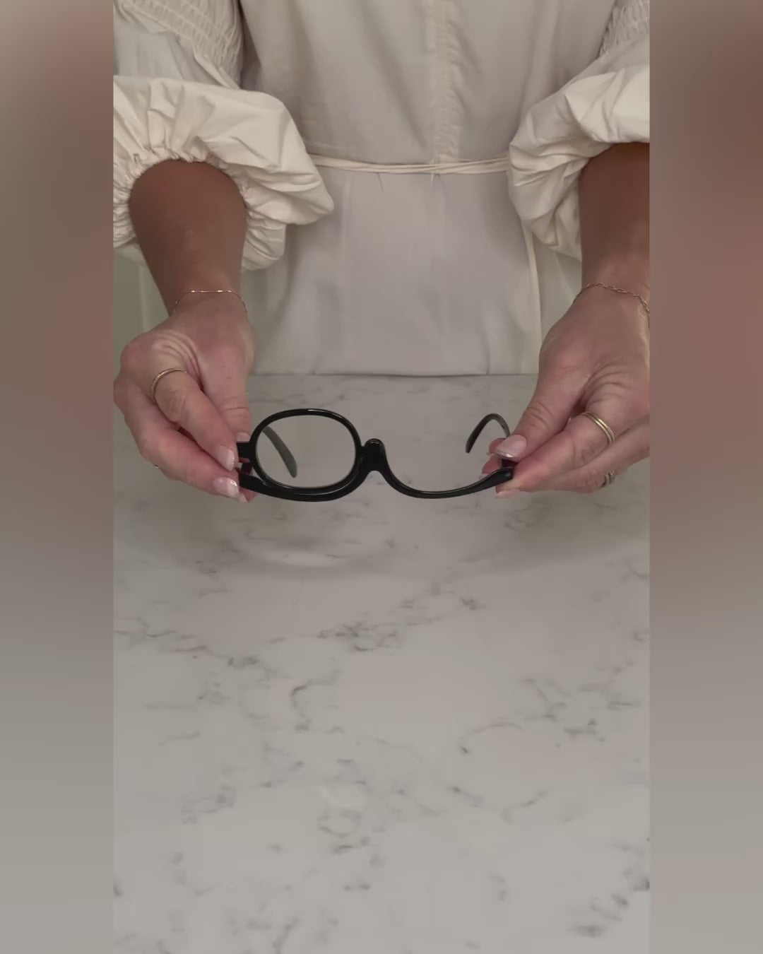Magnified Makeup Glasses with Flip Lens - Various Strengths