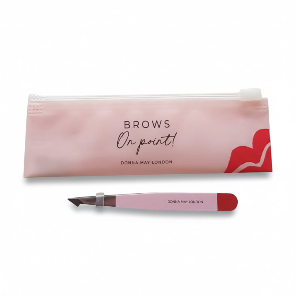 Precision Eyebrow Tweezers in Pink
