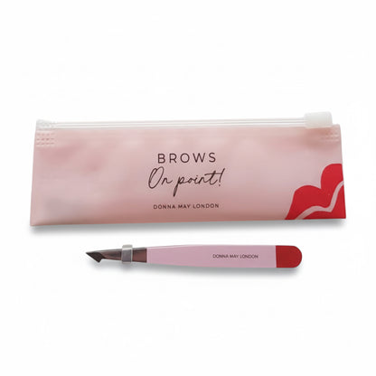 Precision Eyebrow Tweezers in Pink