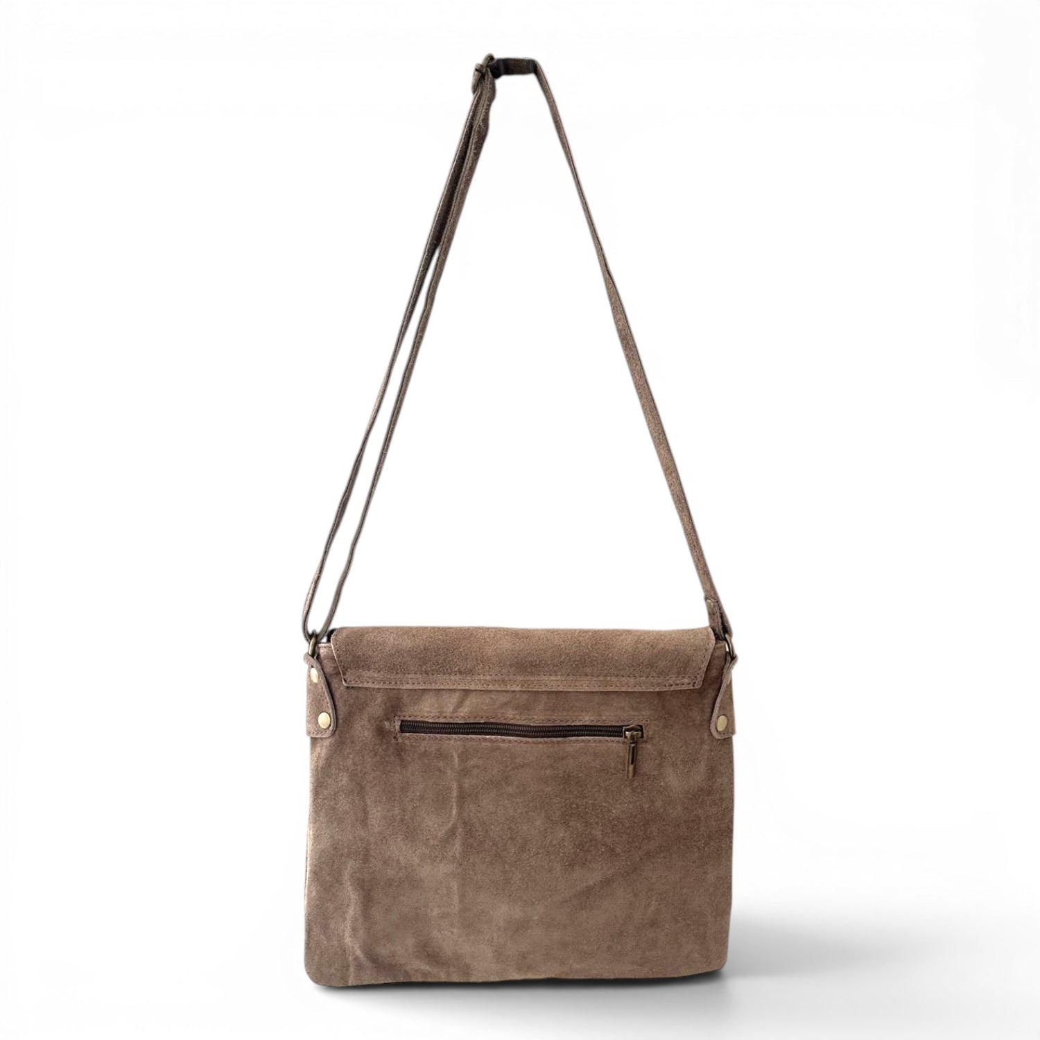 The Everyday Italian Suede Bag in Mink