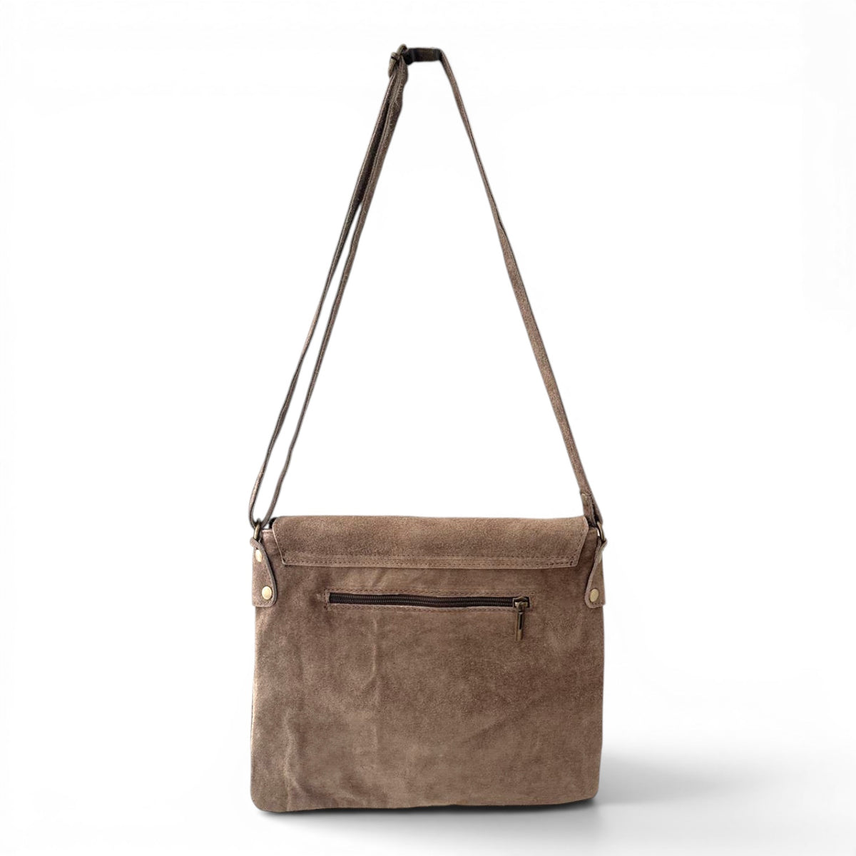The Everyday Italian Suede Bag in Mink