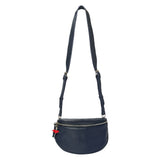 Navy leather adjustable cross body bag