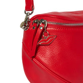 Red leather city bag Max cross body