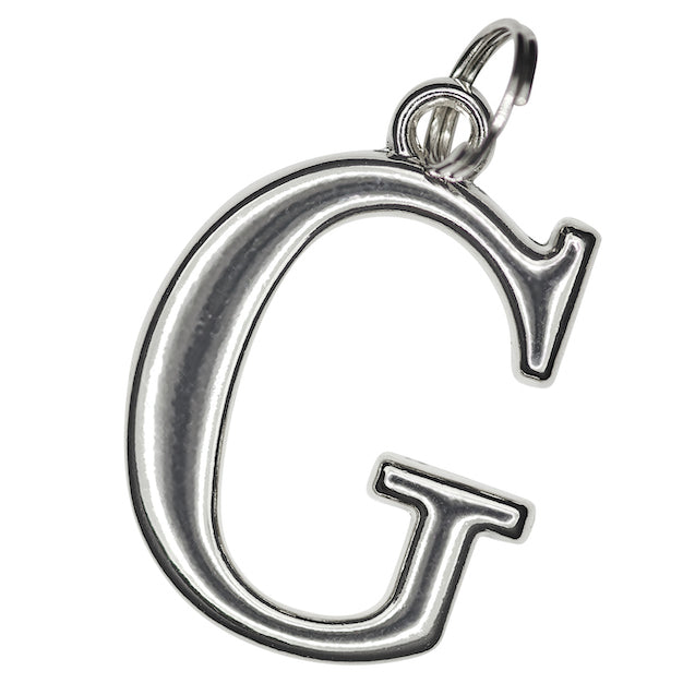 Silver G initial Charm