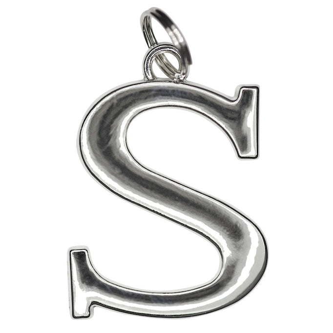 Silver S initial Charm