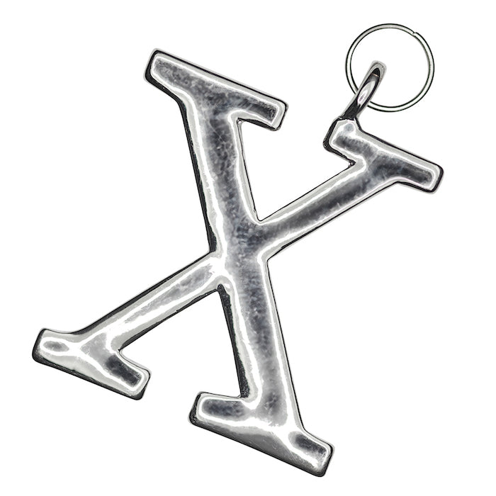 Silver X initial Charm