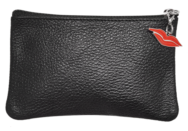 London Coin Purse - Black Leather