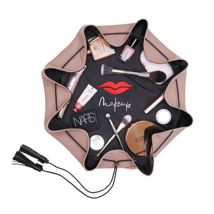 Lay flat makeup bag