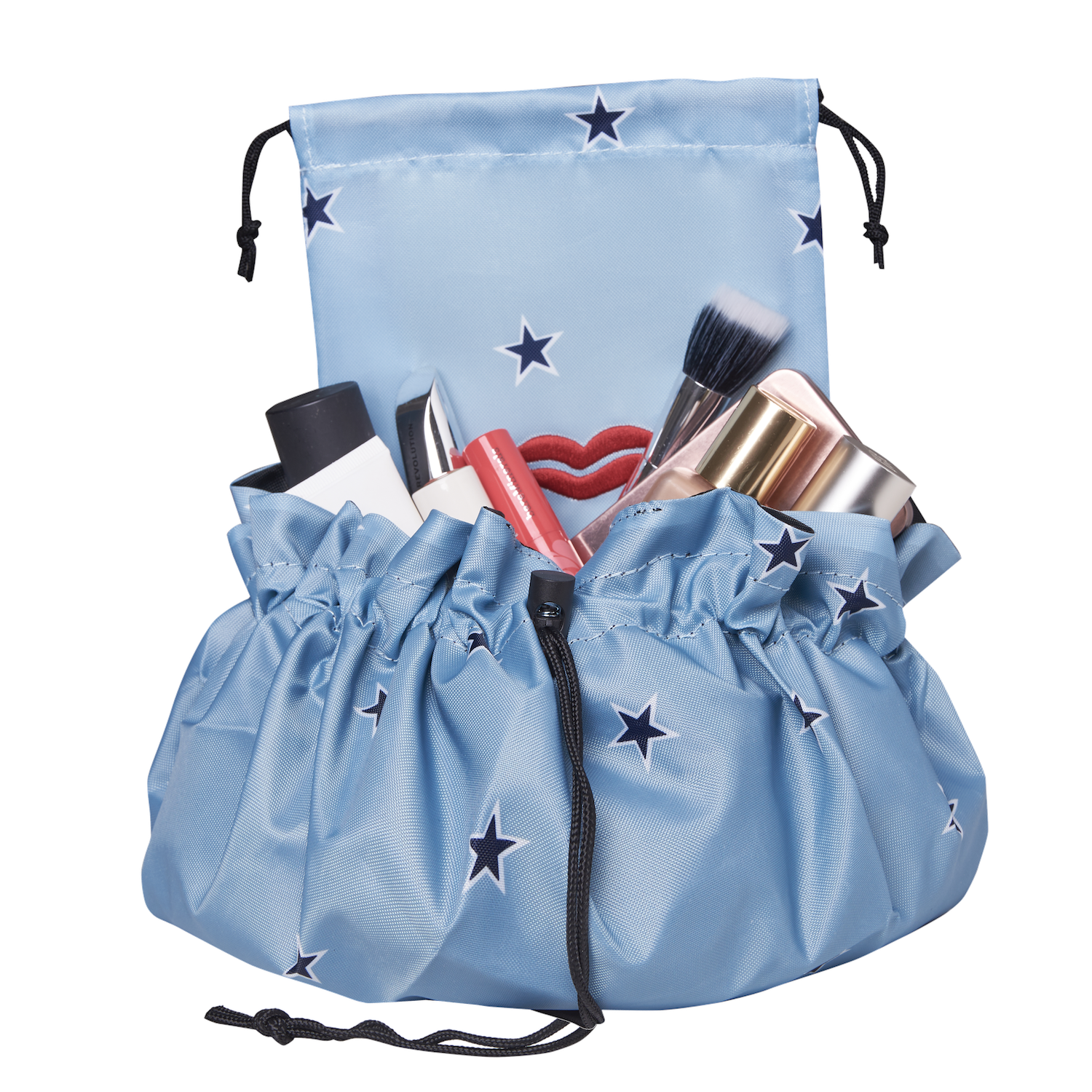 Blue star print wash bag