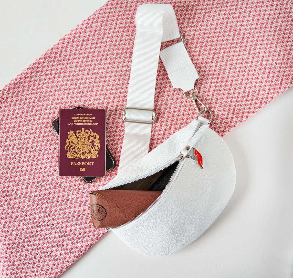 White cross body bag