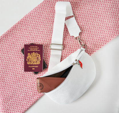 White cross body bag