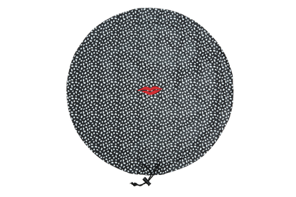 Flat lay makeup bag with drawstring