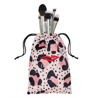 pink leopard makeup accessories