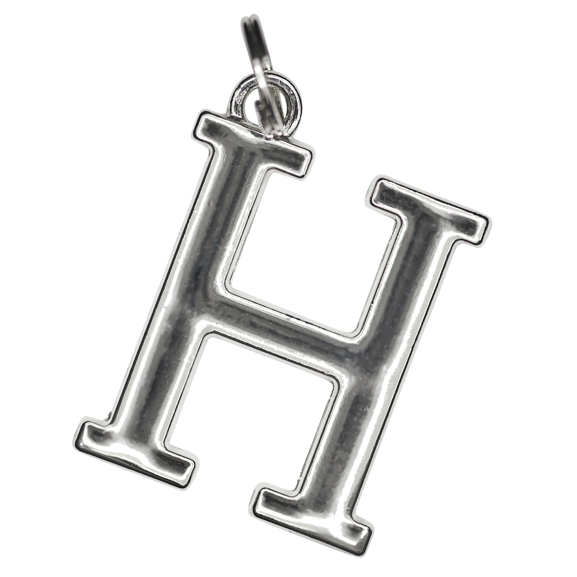 Silver H initial Charm
